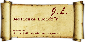 Jedlicska Lucián névjegykártya